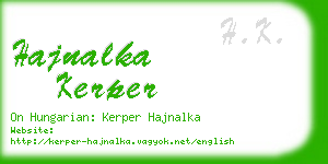 hajnalka kerper business card